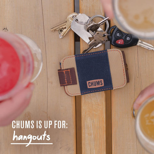 Chums Bandit unisex-adult Bi-Fold Polyester Wallet – Slim Reversible Card, ID and Money Holder (Orange/Tan/Navy), magenetic...