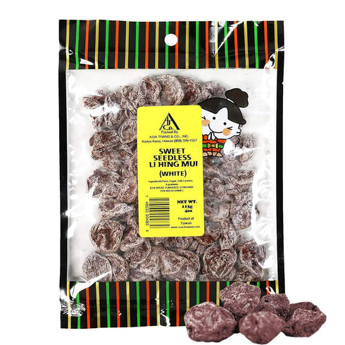 Asia Trans Sweet Seedless Li Hing Mui Crack Seed Plums | Hawaiian Favorite | Naturally Sweet Dried Asian Plum Candy (4 oz)...