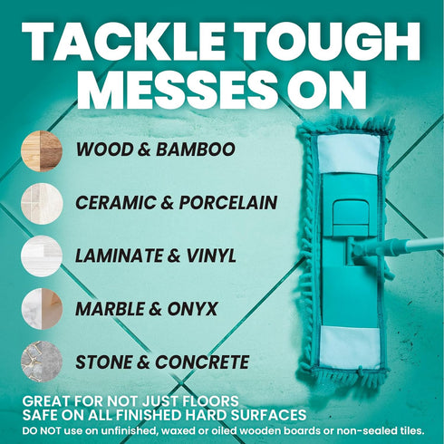 Uncle Todd's Ultra Concentrated Floor Cleaner: 30 Planet-Friendly 100% Dissolvable Sheets, Filth-Fighting Enzymes, Plastic-Free Packaging. Just Dr...