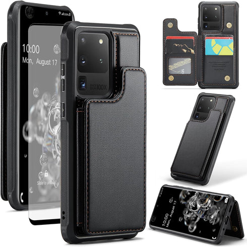 Asuwish Phone Case for Samsung Galaxy S20 Ultra 5G Wallet Cover with Screen Protector and RFID Blocking PU Leather Credit Card Holder Stand Cell A...