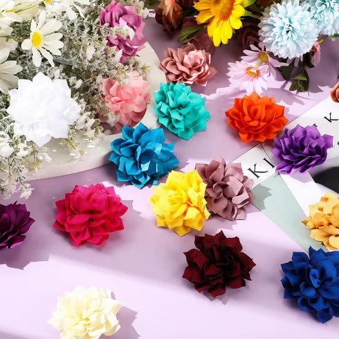 20 Pieces Dog Collar Flowers Multi Color Pet Flower Bow Ties Flower Collars for Dogs Grooming Cat Puppy Dog Flowers for Collars Dog Charms Collar ...