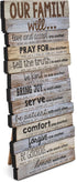 Lighthouse Christian Products Our Family Will Love One Another Rustic Stacked Pallet 5 x 10 Wood Plaque...