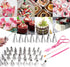 83 Pieces Stainless Steel Icing Piping Nozzle Tip Set with 44 Numbered Icing Tipsand Frosting Tools for Cake DIY, Cake Decorating Kits in a Box fo...