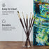 Falling in Art 9 PCS Flat Brushes Set, Professional Nylon Paint Brushes, Long Handle Artist Brush for Watercolor, Acrylic, and Oil Painting...