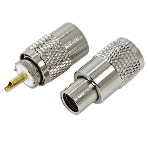 PL259 Coax Connectors, 5 Pack PL-259 UHF Male Solder Connectors with UG-175 Reducer Teflon Material for RG-58, RG-213, LMR195, RG142...