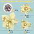 Geefuun 28PCS Christmas Tree Decorations: Poinsettias Artificial Flowers Ornaments Xmas Gold Glitter Flower with Clips...