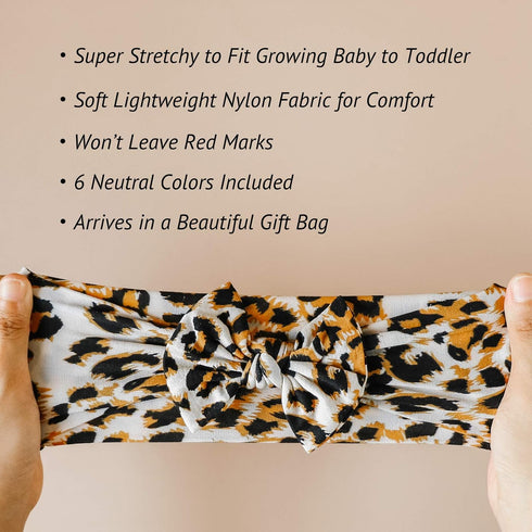 Baby Girl Nylon Headbands with Bows Newborn Infant Toddler Headwrap Hair Accessories...