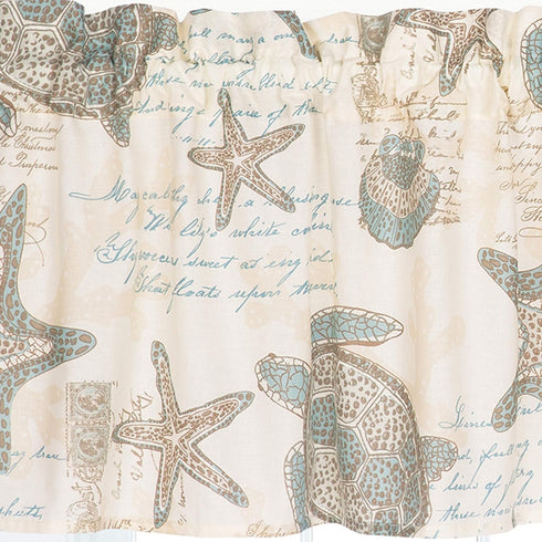 C&F Home 16" x 72" Amber Sands Cotton Nautical Coastal Themed Window Treatment Curtain Valance All Seasons Summer Beach House Sea Ocean Living Roo...