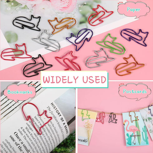 42 Pcs Stationery Set 6 Color Cute Sticky Notes 30 Pcs Paper Clips and 6 Pcs Cute Pen Lover Gifts Lovely Office Desk Accessories for Work School O...