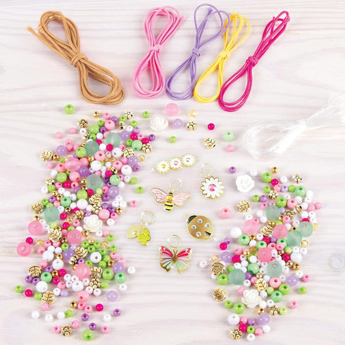 Make It Real: Crystal Dreams Nature Song - Create 9 Unique Charm Bracelets, 461 Pieces, Green Pink & Purple, All-in-One, DIY Charm & Bead Jewelry ...