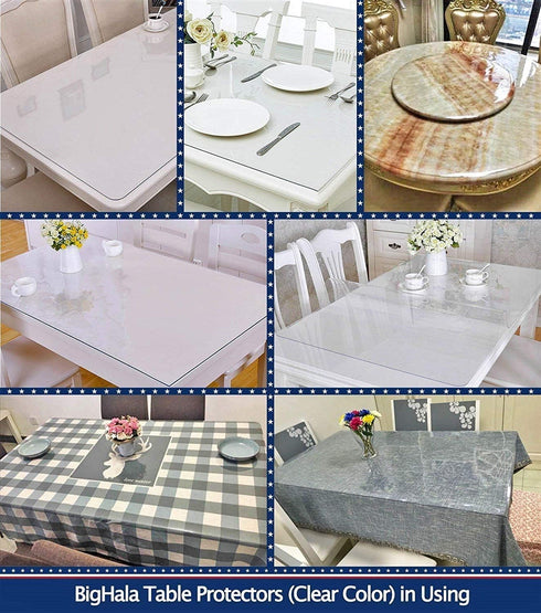 Clear Plastic Desk Mat Office Table Top Protector PVC Tablecloth Cover Waterproof Cloths Wipeable Furniture Topper Pad for Dining Computer Desktop...