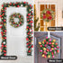 Wreath Hanger,Adjustable Length 14.9-25 Inch Metal Door Hanger,Wreath Hanger for Front Door 20 lbs Larger Christmas Wreaths Decorations HookWhite...