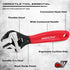 6" Adjustable Wrench Pipe Spanner: Wide Jaw Black Oxide Wrench With Cushion Grip, Laser Marked Metric & SAE Scales, CR-V Steel, for Professionals...