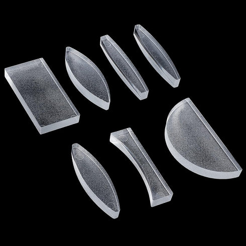 AHANDMAKER 7 Pcs Physical Optical Experiment Set, Acrylic Optical Lens and Prism All Faces Fully Polished for Lab Supplies Physics Teaching (Recta...