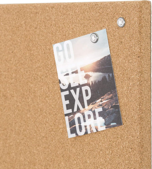 U Brands Cork Canvas Bulletin Board, 14 X 14 Inches, Frameless (463U00-04)...
