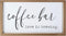 VILIGHT Farmhouse Coffee Bar Sign - Love Is Brewing - 16" x 9" MDF Wood - Wall Mount or Freestanding...