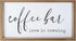 VILIGHT Farmhouse Coffee Bar Sign - Love Is Brewing - 16" x 9" MDF Wood - Wall Mount or Freestanding...