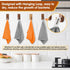 FIXSMITH Microfiber Cleaning Cloth -Pack of 12, Highly Absorbent Cleaning Rags(Grey&Orange), 16"X12" All Purpose Cleaning Towels for Housekeeping,...