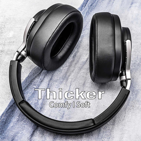 ATH M70X Ear Pads - TRANSTEK Replacement Ear Cushion Compatible with ATH-M70X Headphones I Thicker Memory Foam (Protein Leather)...