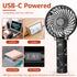 Mudder Crystal Bling Rhinestone Mini Handheld Fan Portable Usb Rechargeable Fan Battery Operated Small Folding Personal Fan for Girls Women Outdoo...