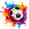 Fabric Panel 14"x14" Soccer Ball 100% Cotton Quilting Panel Square AM1456...