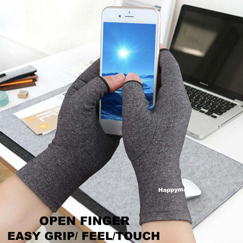 2 Pairs Arthritis Gloves, Hand Compression Gloves for Rheumatoid, Pain Relief, Carpal Tunnel, Swelling, Joint Support, Driving Fingerless Gloves f...