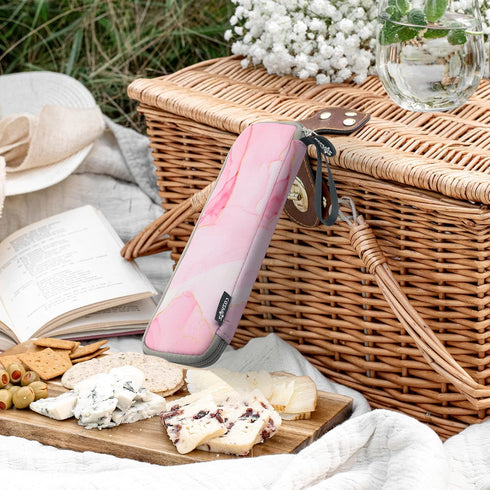 Cosmos Reusable Portable Travel Tableware Carrying Bag Storage Case Cutlery Flatware Organziers for Straw Spoon Fork Chopsticks Utensil Holder (Ma...