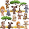 12 Pieces Mini Stuffed Forest Animals Jungle Animal Plush Toys in 4.8 Inch Cute Plush Elephant Lion Giraffe Tiger Plush for Animal Themed Parties ...