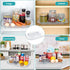 Lazy Susan Turntable Organizer for Refrigerator, 15.95'' Clear Rectangular Fridge Organizer Storage, Lazy Susan for Cabinet, Table, Pantry, Kitche...