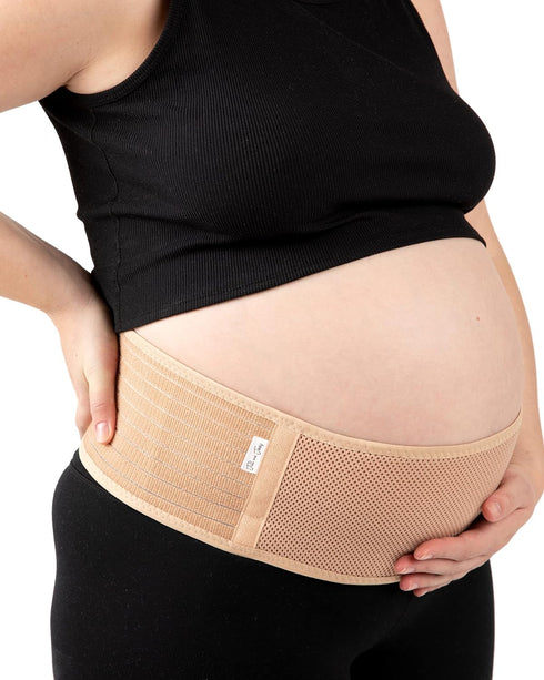 Jill & Joey Maternity Belt - Belly Band for Pregnant Women - Back Brace & Belly Support - Pregnancy Must-Have - Back Pain Relief (Beige, Medium)...