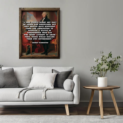 Posterizer 1 pcs-George Washington Quotes-Quotes and Poems-Famous Figures Art Collection-Gift for Policemen, Law Enforcement Officer-Decor for Hom...