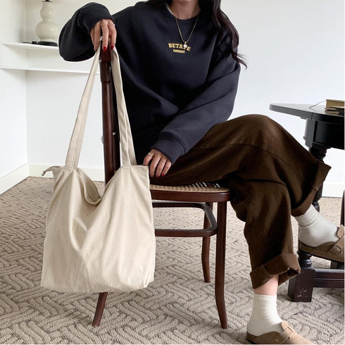 WantGor Women Corduroy Tote Bag, Large Shoulder Hobo Bags Casual Handbags Big Capacity Shopping Work Bag...