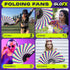 GloFX Folding Fan - Trippy - Large Rave Clack Folding Hand Fan for Men/Women - for EDM, Music Festival, Club, Event, Party, Dance, Performance, De...