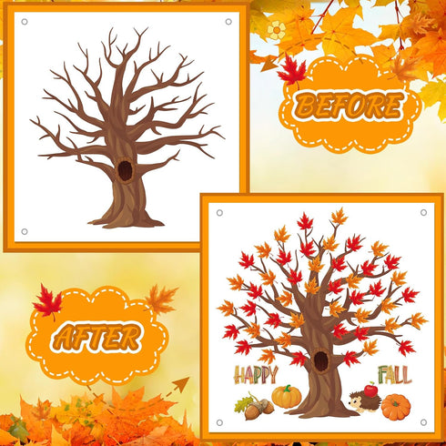 Tatuo 125 Pcs Classroom Tree Bulletin Board Set 47 x 46 Inch Tree Background Owl Leaves Dot Bulletin Board Cutouts for Elementary School Teacher C...