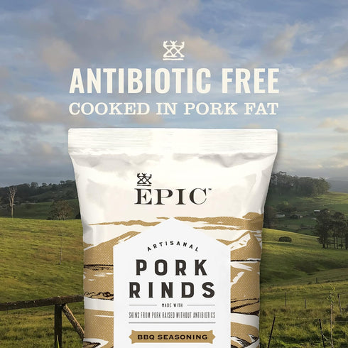 EPIC BBQ Pork Rinds Gluten Free, 2.5oz...
