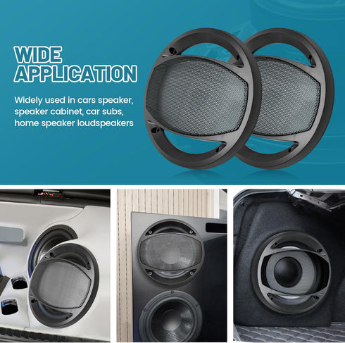 6.5 Inch Car Audio Speaker Hollow Mesh Subwoofer Grill, 6 1/2 Inch Sub Woofer Cover Grill Decorative Guard Protector W/8*Screws...