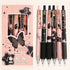 6 Pcs Gel Ink Pens Retractable Pens Cute Rose Flower Pen 0.5mm Black Ink Pen Writing Pens Office School Supplies for Girls Boys Women Men (Butterf...