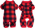 Pet Christmas Pajamas Red Black Buffalo Plaid Jumpsuit Dog Cat Soft Winter Clothes Puppy Doggie Checkered Sweater Apparel (X-Large)...