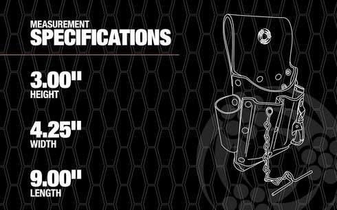 Southwire POUCH4 Leather Tool Pouch; 5 Pocket Pouch with Electrical Tape Chain; Fade Resistant; Durable Compartments; Washer Rivets; Includes Meta...