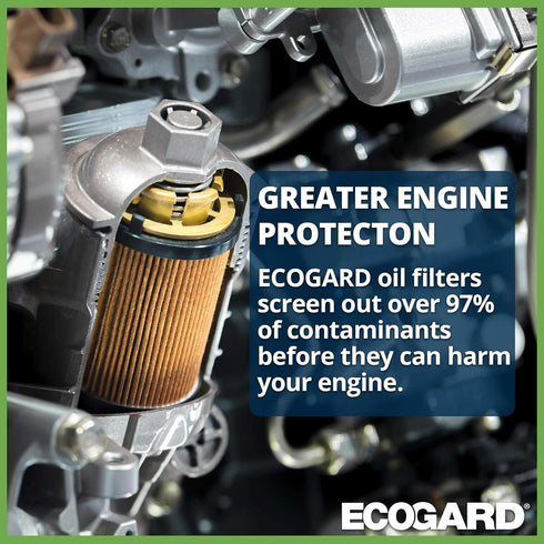 ECOGARD X5691 Premium Cartridge Engine Oil Filter for Conventional Oil Fits Porsche Macan 3.0L 2015-2018, 911 3.8L 2009-2019, Cayenne 4.8L 2008-20...