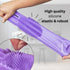 Dog Washing Gloves with Bristle Scrubbers, Reusable Silicone Gloves ideal for Pet Bathing, Massaging & Grooming (Purple)...