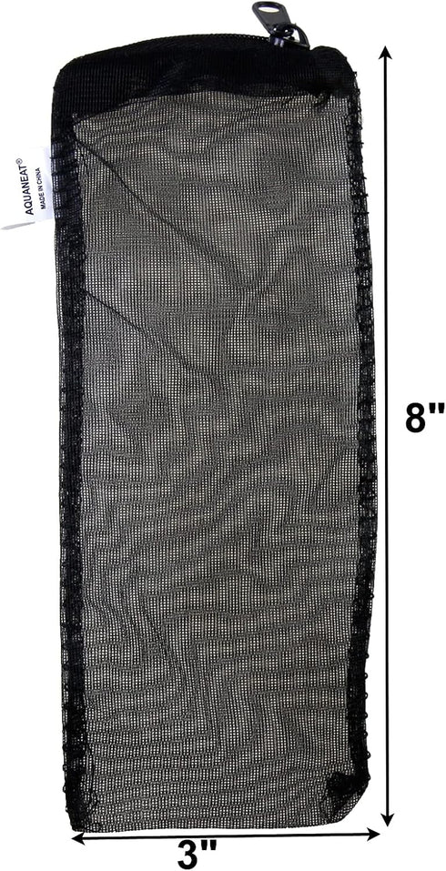 AQUANEAT 10pcs Aquarium Filter Media Bags, Fish Tank Fine Mesh Bags, 3”x4”/3”x8”/5.5”x8” with Plastic Zipper for Activated Carbon...