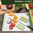 Kitchen Plastic Cutting Board Set | BPA-Free Chopping Boards with Non-slip Feet, Juice Grooves, and Dishwasher Safe Design | White Color | Include...
