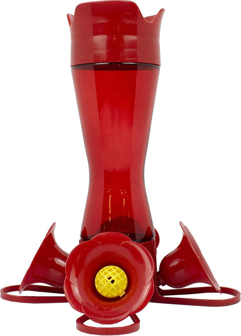 Perky-Pet 203CPBR Pinchwaist Hummingbird Feeder, Red Glass...