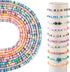 Beadthoven 10 Strands 4mm Clay Beads Pearlized Clay Beads for Bracelet Making Heishi Beads Colorful Flat Beads Disc Beads Preppy Clay Beads for Je...