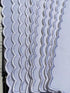 10 pcs Colored pure white Scallop Embroidery Edged Blank Cross Stitch Bookmark for DIY,aida Fabric Edged Cross Stitch Book Mark Blank to Cross Sti...
