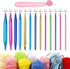 LOOEN 57pcs Aluminum Circular Knitting Needles Set with Ergonomic Handles,13 Size Interchangeable Crochet Needles with Storage Case for Small Proj...