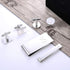 JOERICA 6 PCS Engraved Initial Cufflinks Tie Bar Money Clip Set Shirt Alphabet Letter Wallet Tie Clip and Cufflink Set...
