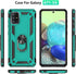 Samsung A71 5G Cellular Phone Case, Military Grade Heavy Duty Protection with Rotating Ring Kickstand, HD Screen Protector, Compatible with Samsun...