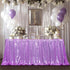 Poise3EHome Lavender Sequin Tablecloth 50×72 Inch Rectangle Sparkly Fabric Table Cover Overlay for Wedding Birthday Party Christmas Holiday Baby S...